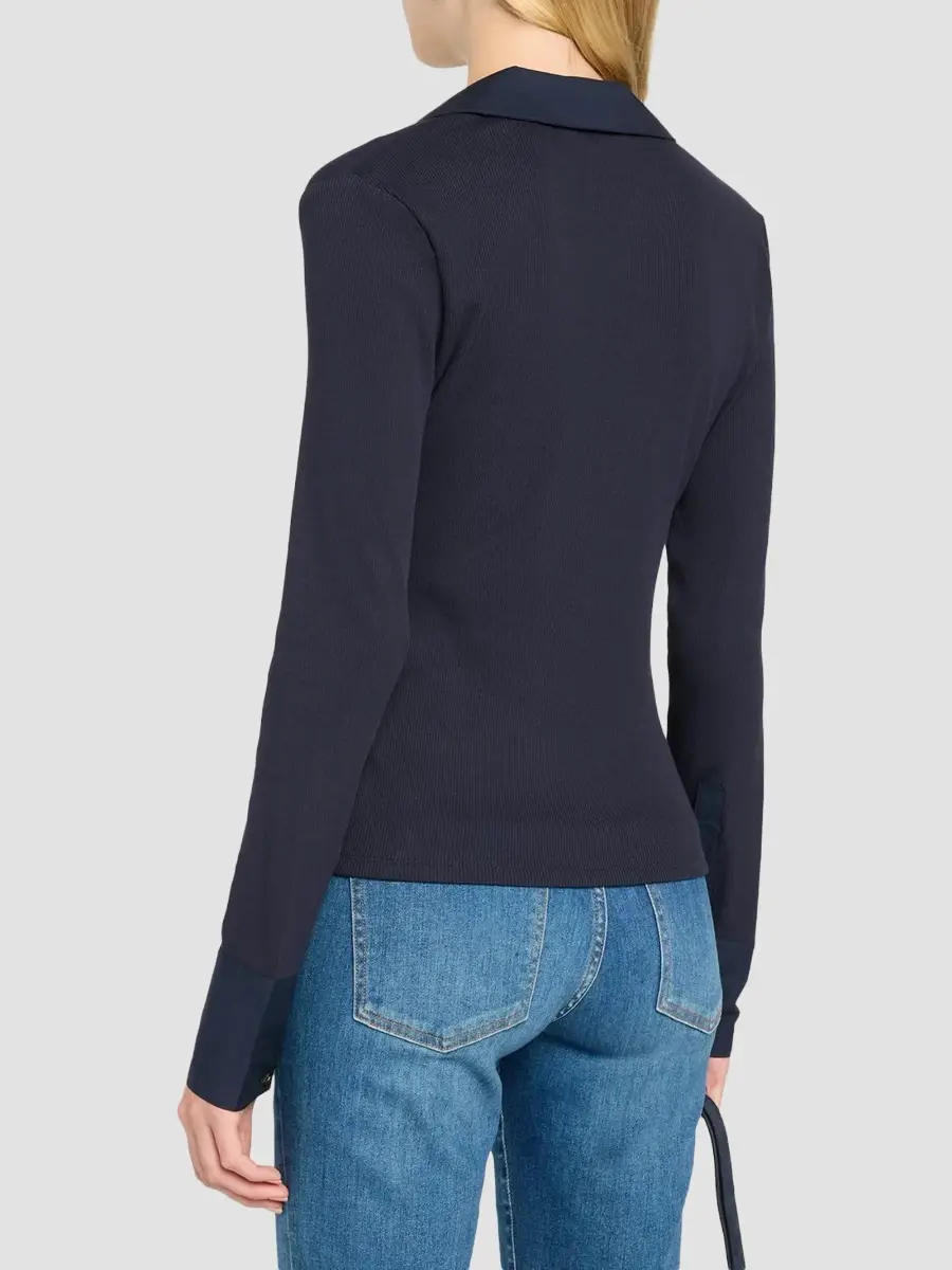 Veronica Beard Women's Brenner Asymmetric Button-Front Top | Thumbnail 3 Veronica Beard Women's Brenner Asymmetric Button-Front Top | Thumbnail 3