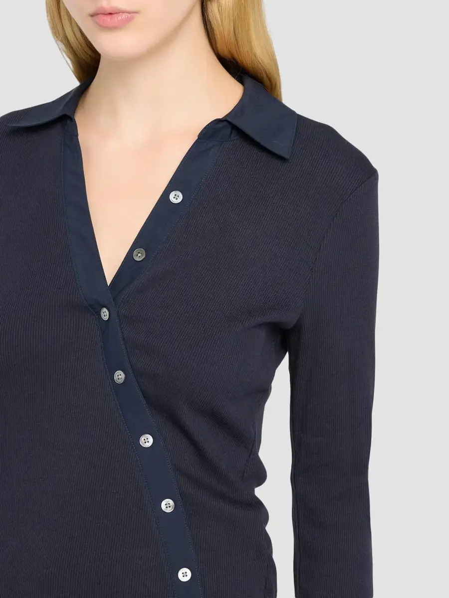 Veronica Beard Women's Brenner Asymmetric Button-Front Top | Thumbnail 5 Veronica Beard Women's Brenner Asymmetric Button-Front Top | Thumbnail 5