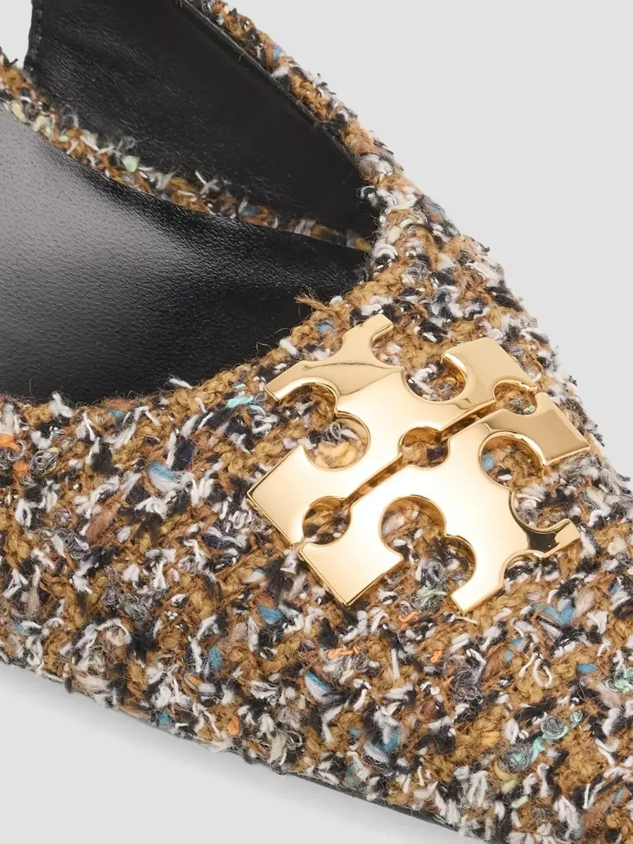 Tory Burch Women's Charlie 45MM Tweed Slingback Pumps | Thumbnail 5 Tory Burch Women's Charlie 45MM Tweed Slingback Pumps | Thumbnail 5