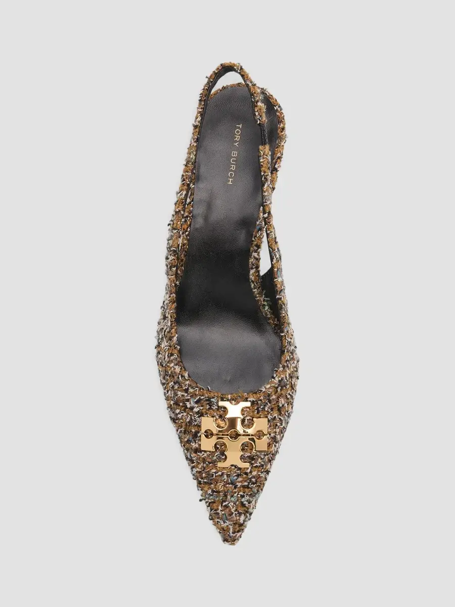 Tory Burch Women's Charlie 45MM Tweed Slingback Pumps | Thumbnail 6 Tory Burch Women's Charlie 45MM Tweed Slingback Pumps | Thumbnail 6