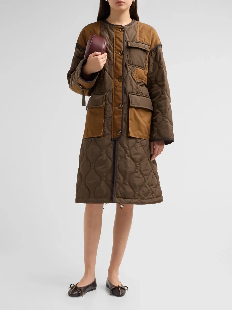 3.1 Phillip Lim Women's Quilted Nylon Combo Coat | Thumbnail 2 3.1 Phillip Lim Women's Quilted Nylon Combo Coat | Thumbnail 2
