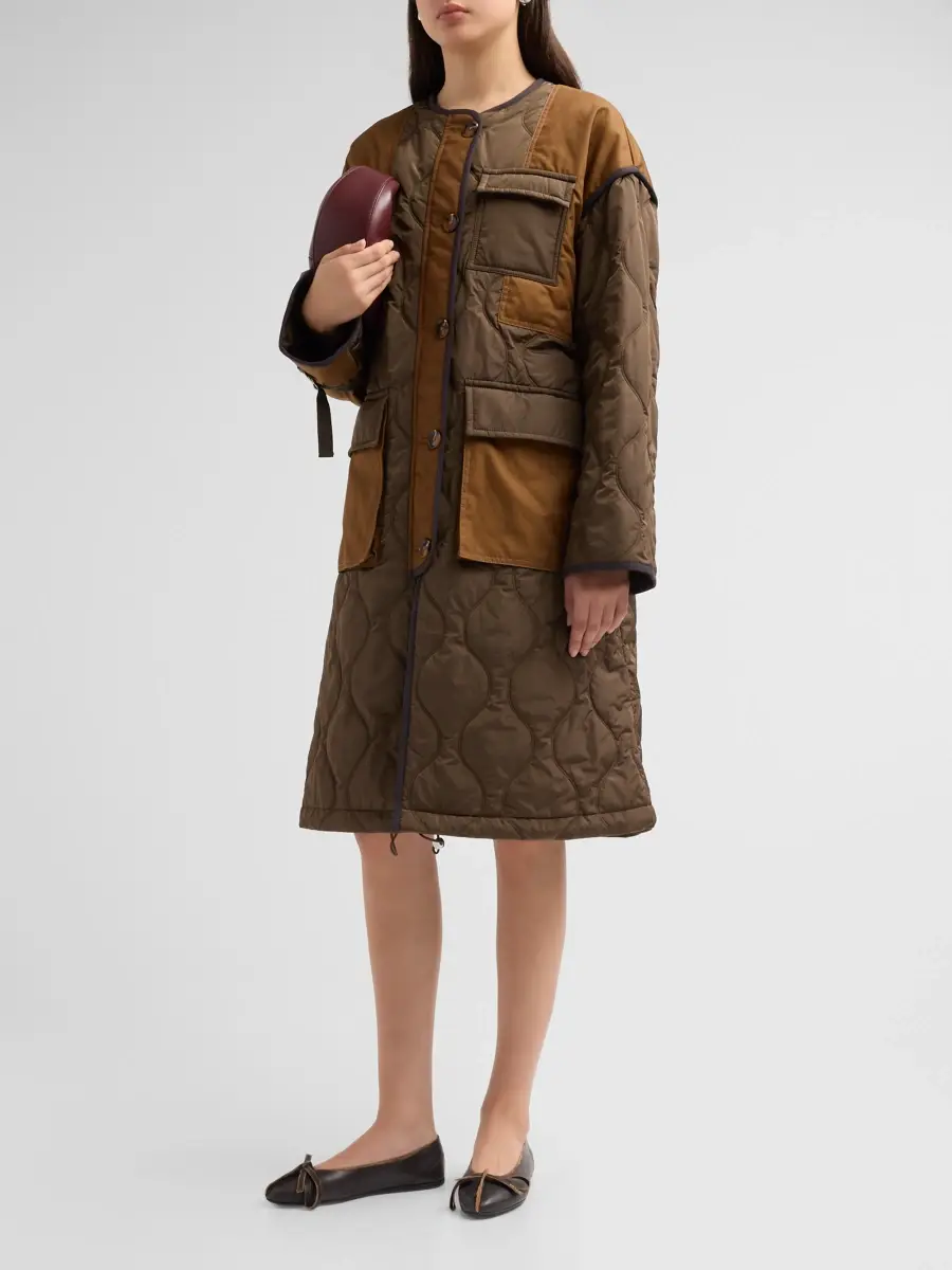 3.1 Phillip Lim Women's Quilted Nylon Combo Coat | Thumbnail 4 3.1 Phillip Lim Women's Quilted Nylon Combo Coat | Thumbnail 4