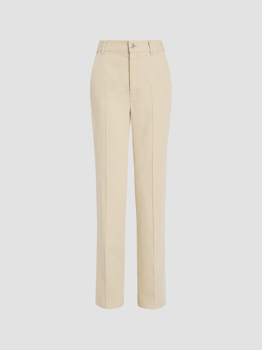 Derek Lam Women's Washed Cotton Twill Straight-Leg Jeans