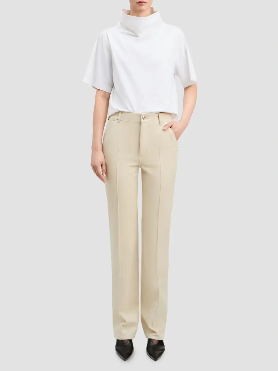 Derek Lam Women's Washed Cotton Twill Straight-Leg Jeans | Thumbnail 2 Derek Lam Women's Washed Cotton Twill Straight-Leg Jeans | Thumbnail 2