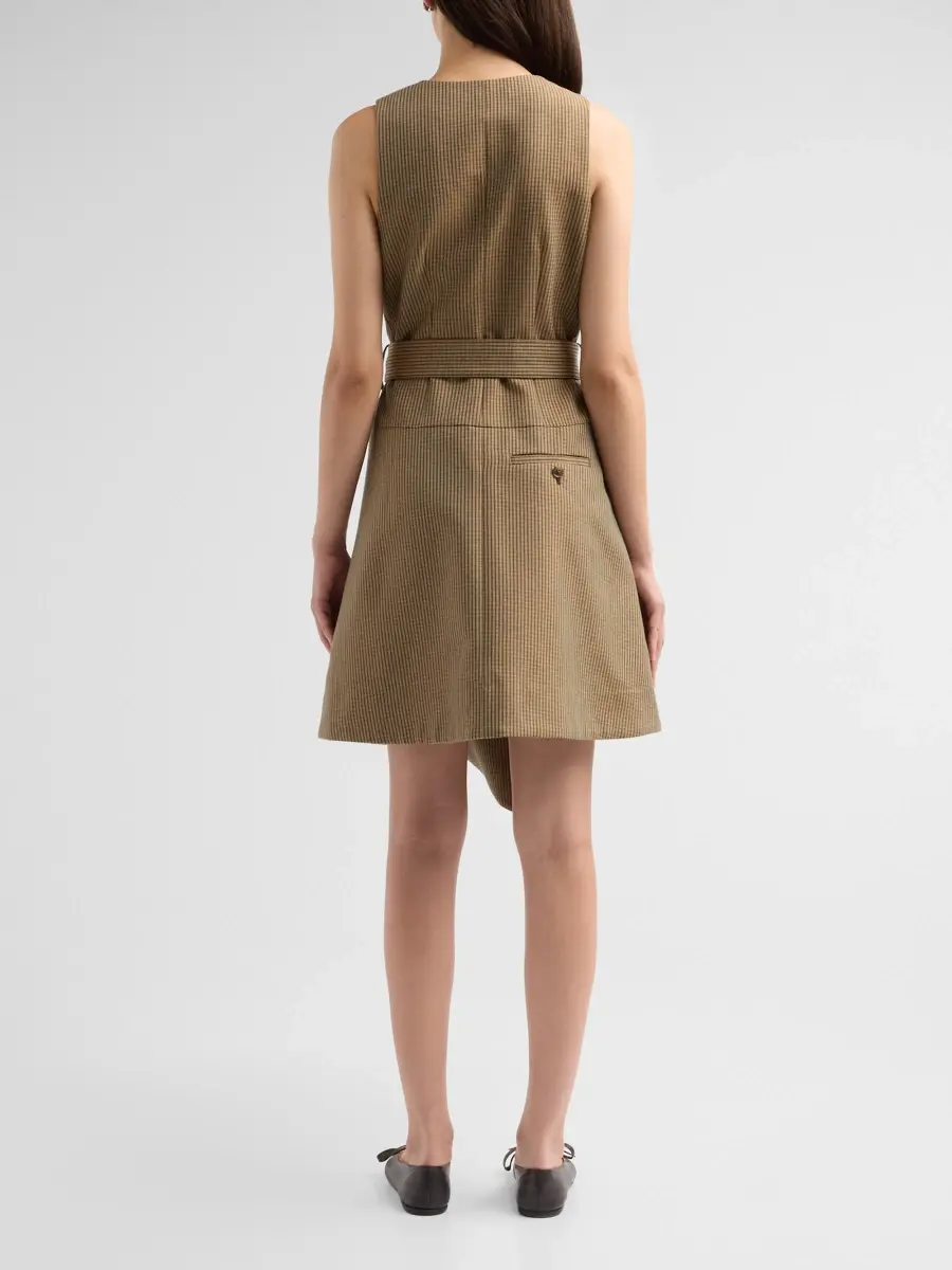 3.1 Phillip Lim Women's Houndstooth Tweed Belted Knee-Length Dress | Thumbnail 3 3.1 Phillip Lim Women's Houndstooth Tweed Belted Knee-Length Dress | Thumbnail 3