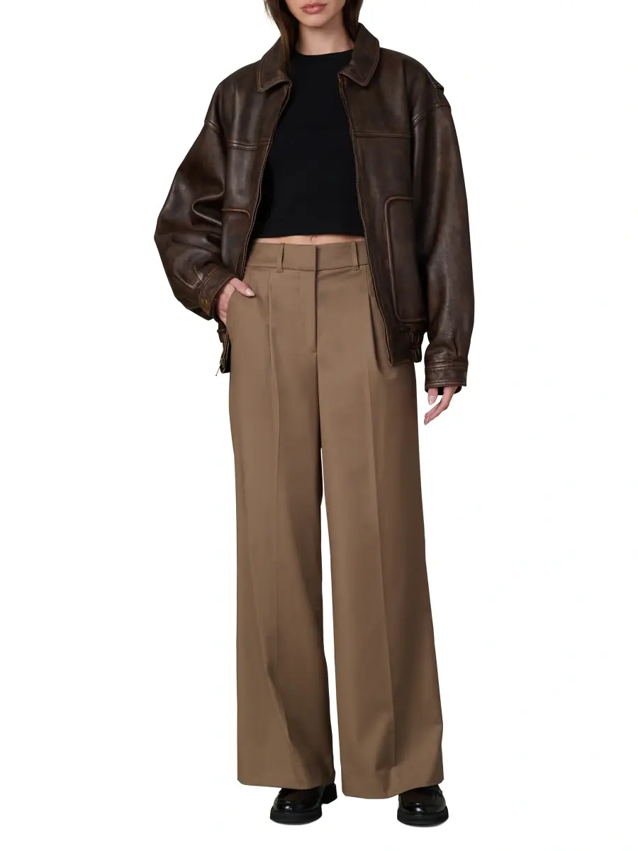 Joe's Jeans Women's Luca Exposed-Seam Leather Jacket | Thumbnail 2