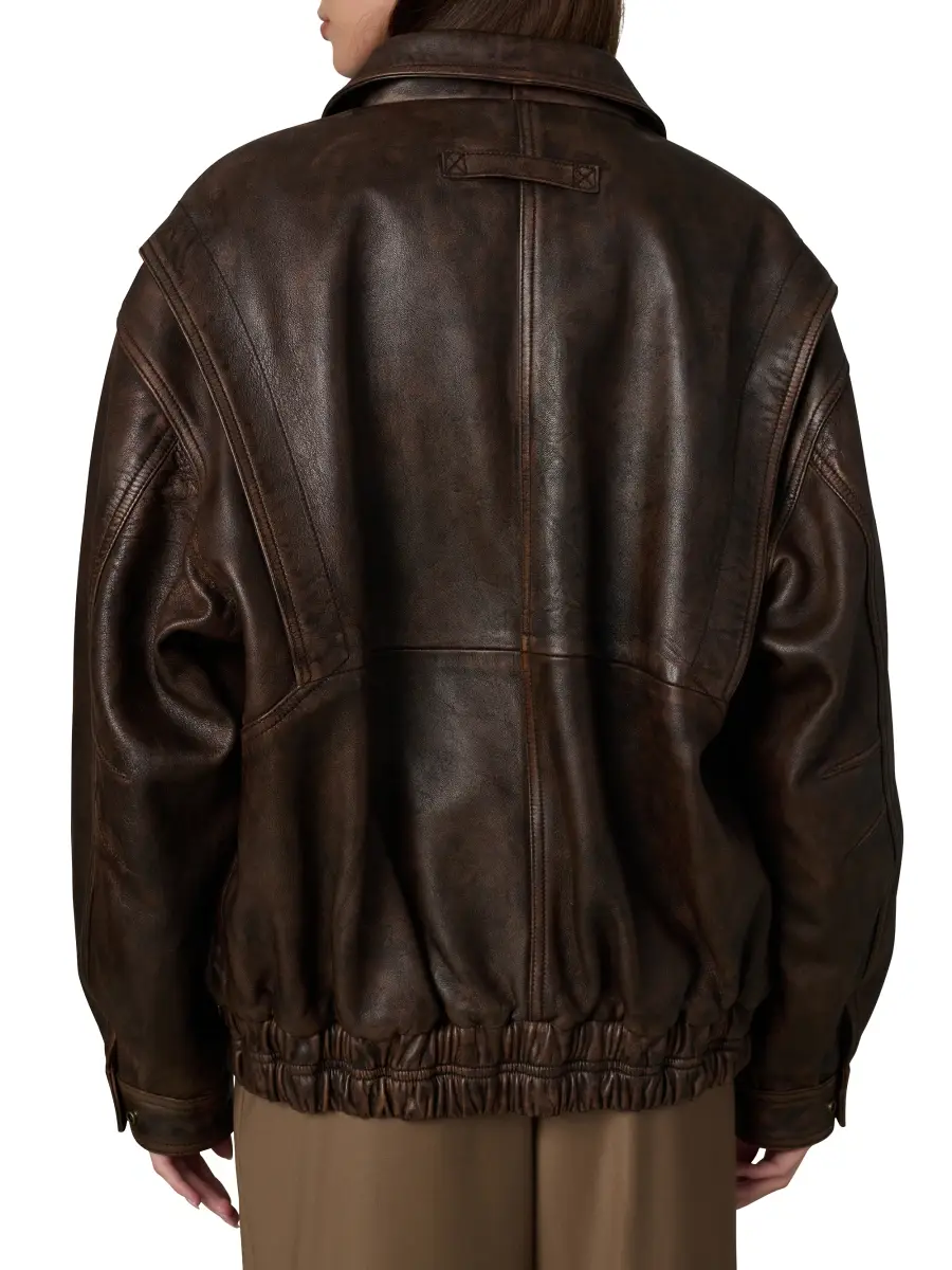 Joe's Jeans Women's Luca Exposed-Seam Leather Jacket | Thumbnail 5