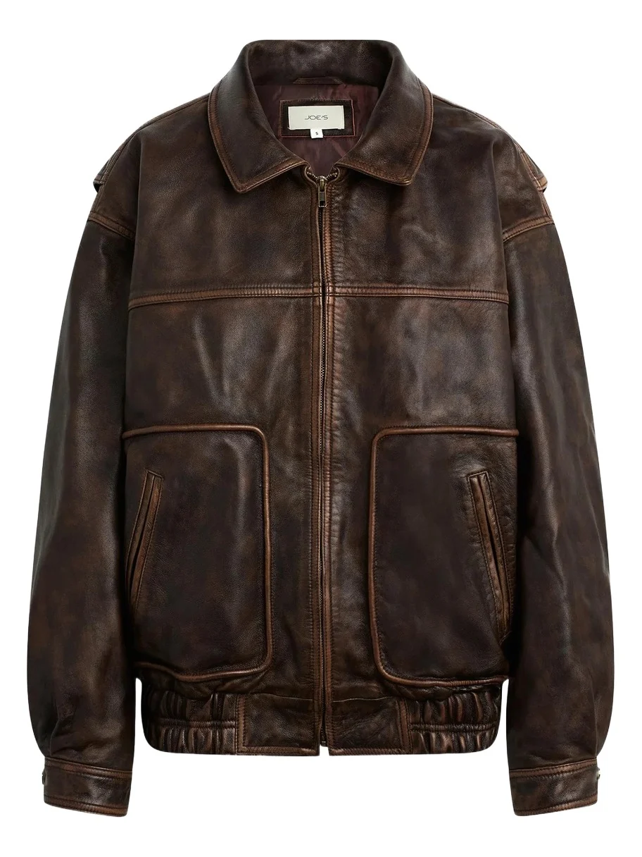 Joe's Jeans Women's Luca Exposed-Seam Leather Jacket