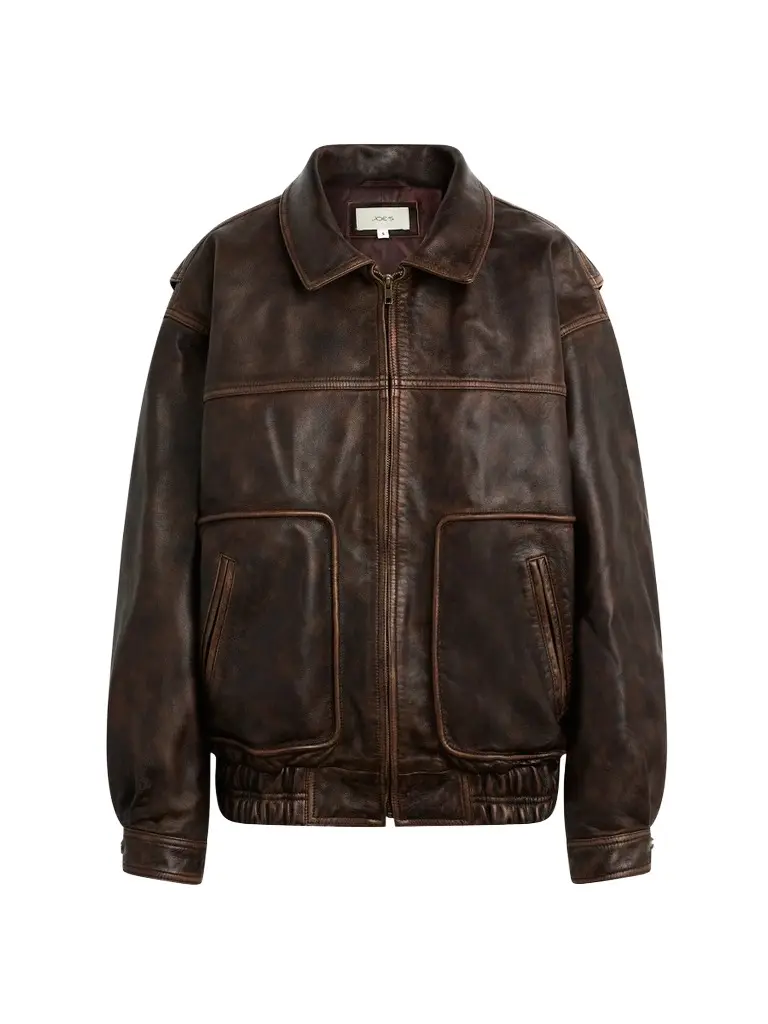 Joe's Jeans Women's Luca Exposed-Seam Leather Jacket