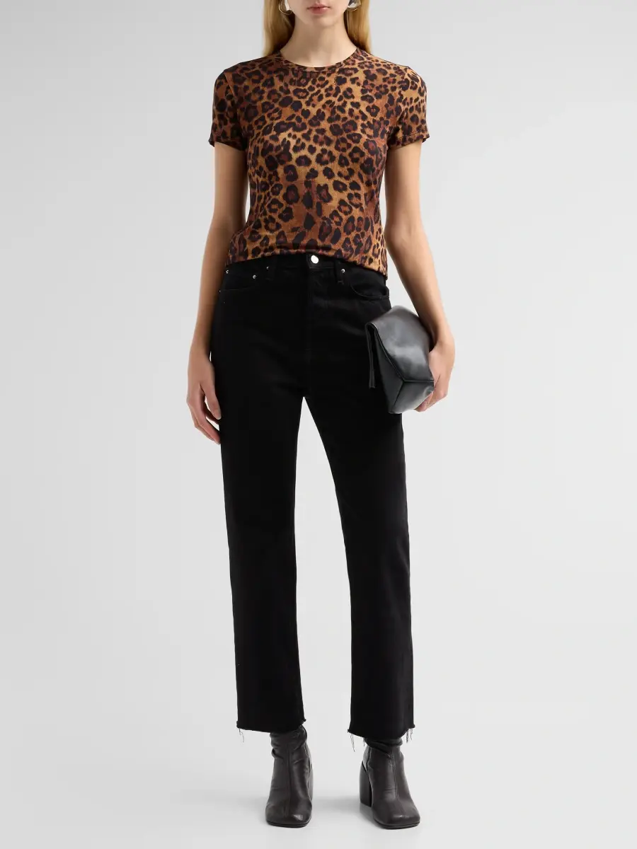 L'Agence Women's Ressi Leopard-Print T-Shirt | Thumbnail 2 L'Agence Women's Ressi Leopard-Print T-Shirt | Thumbnail 2