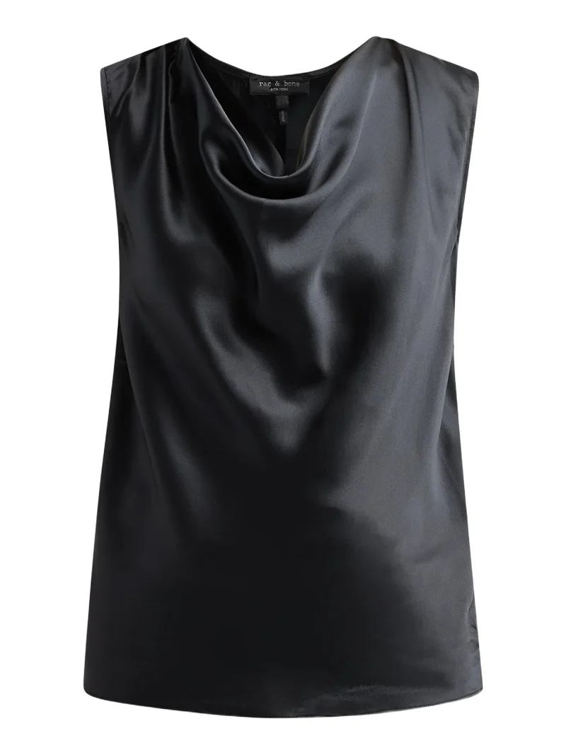 rag & bone Women's Vinnie Sleeveless Silk Blouse