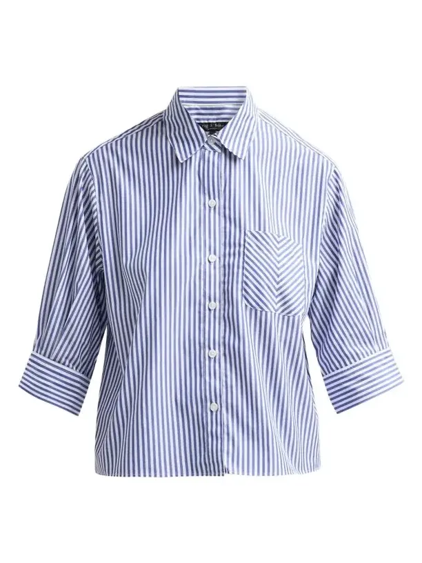 Women's Lucia Striped Cotton Poplin Shirt