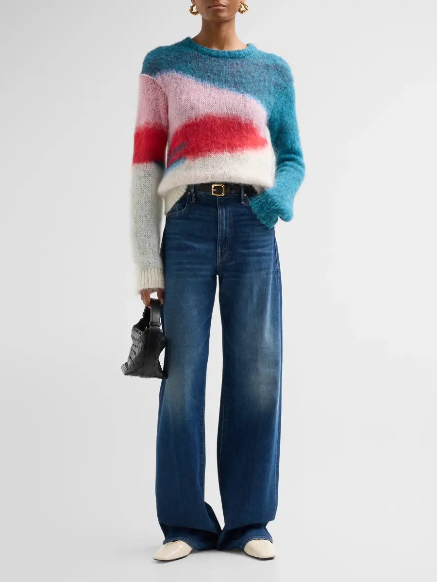 Mother Women's The Moodswing Colorblocked Mohair-Blend Sweater | Thumbnail 2 Mother Women's The Moodswing Colorblocked Mohair-Blend Sweater | Thumbnail 2