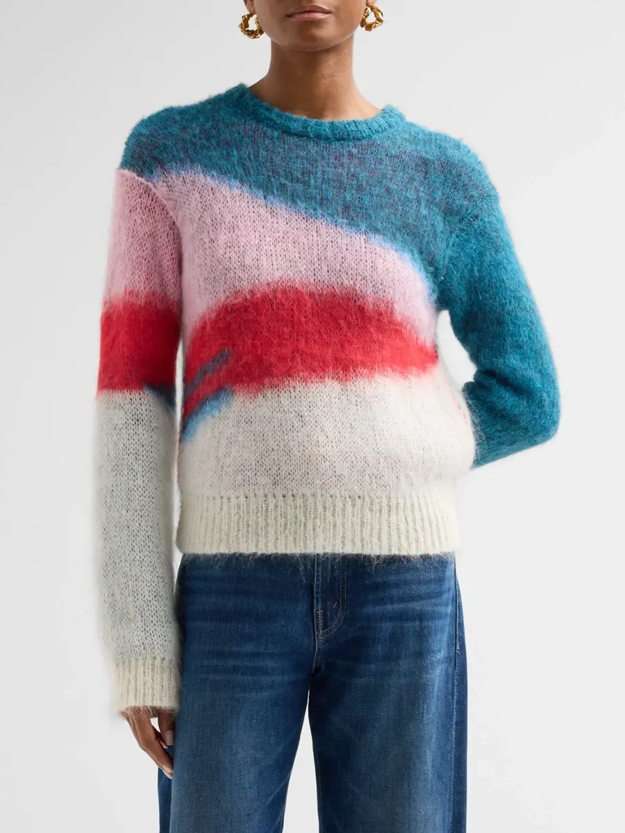 Mother Women's The Moodswing Colorblocked Mohair-Blend Sweater | Thumbnail 4 Mother Women's The Moodswing Colorblocked Mohair-Blend Sweater | Thumbnail 4