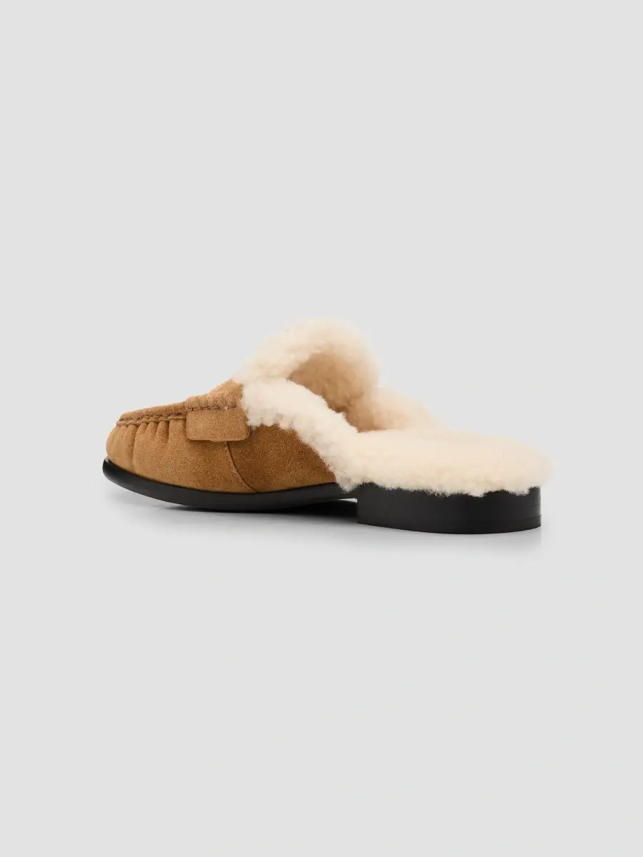 rag & bone Women's Carter Shearling-Lined Suede Mules | Thumbnail 2 rag & bone Women's Carter Shearling-Lined Suede Mules | Thumbnail 2