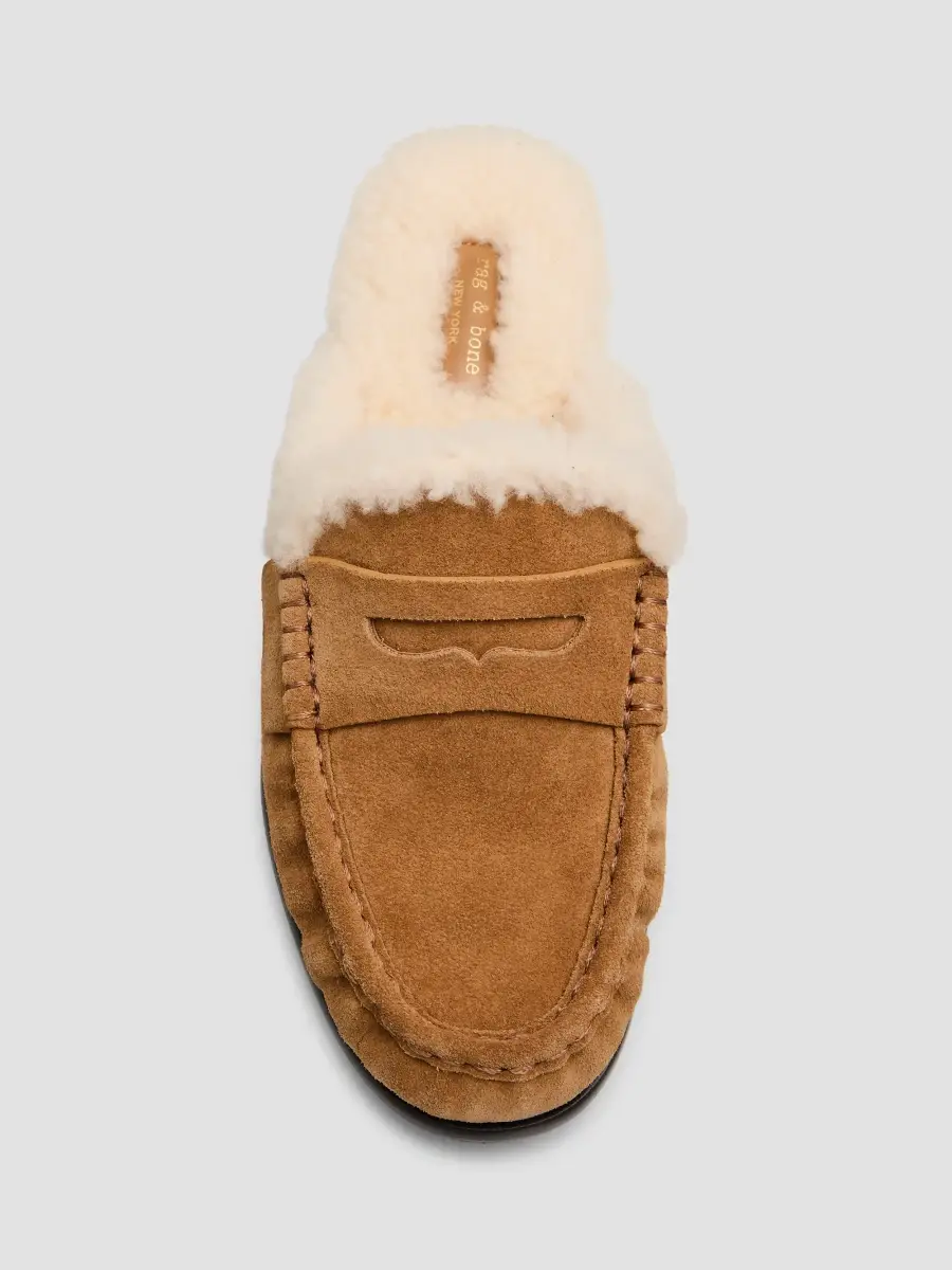 rag & bone Women's Carter Shearling-Lined Suede Mules | Thumbnail 4 rag & bone Women's Carter Shearling-Lined Suede Mules | Thumbnail 4