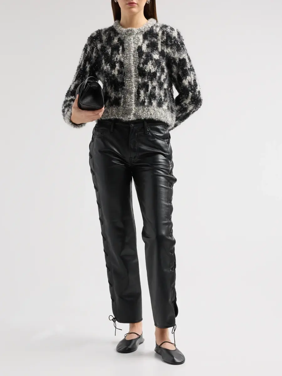 Mother Women's Mohair-Wool-Blend Crop Cardigan | Thumbnail 2 Mother Women's Mohair-Wool-Blend Crop Cardigan | Thumbnail 2