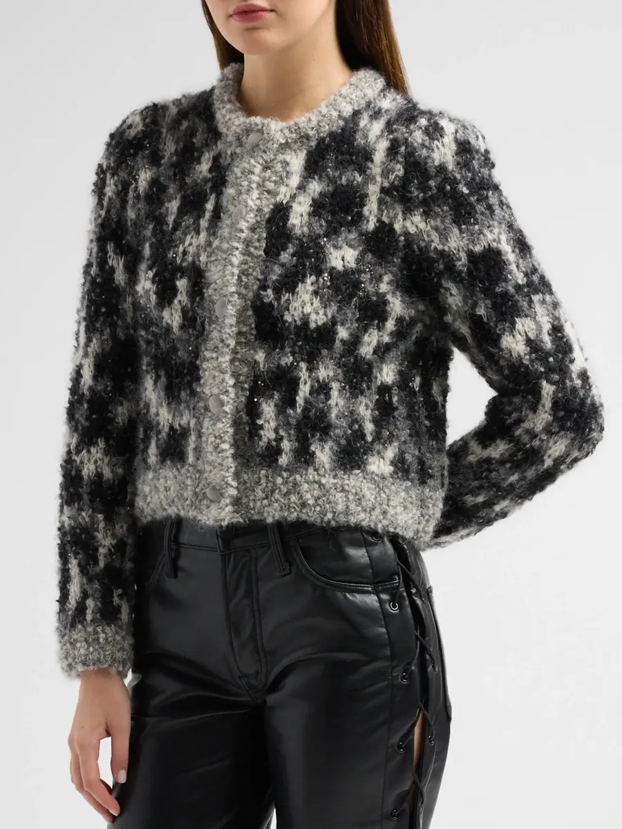 Mother Women's Mohair-Wool-Blend Crop Cardigan | Thumbnail 4 Mother Women's Mohair-Wool-Blend Crop Cardigan | Thumbnail 4