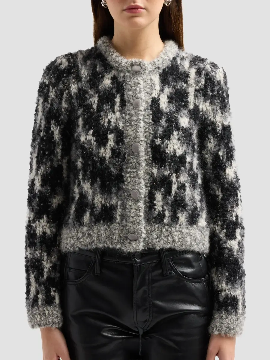 Mother Women's Mohair-Wool-Blend Crop Cardigan | Thumbnail 5 Mother Women's Mohair-Wool-Blend Crop Cardigan | Thumbnail 5