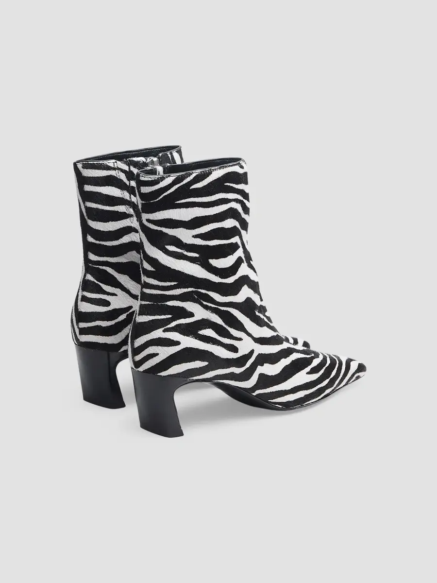 rag & bone Women's Kai 55MM Zebra-Print Calf Hair Ankle Boots | Thumbnail 3 rag & bone Women's Kai 55MM Zebra-Print Calf Hair Ankle Boots | Thumbnail 3