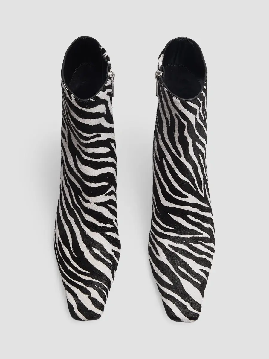 rag & bone Women's Kai 55MM Zebra-Print Calf Hair Ankle Boots | Thumbnail 4 rag & bone Women's Kai 55MM Zebra-Print Calf Hair Ankle Boots | Thumbnail 4