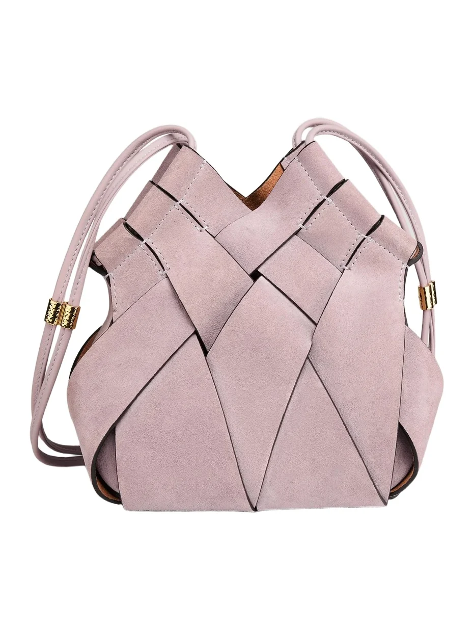 Women's Charlotte Woven Suede Crossbody Bag