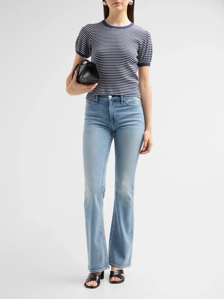 rag & bone Women's The Essential Striped Pima Cotton T-Shirt | Thumbnail 2 rag & bone Women's The Essential Striped Pima Cotton T-Shirt | Thumbnail 2