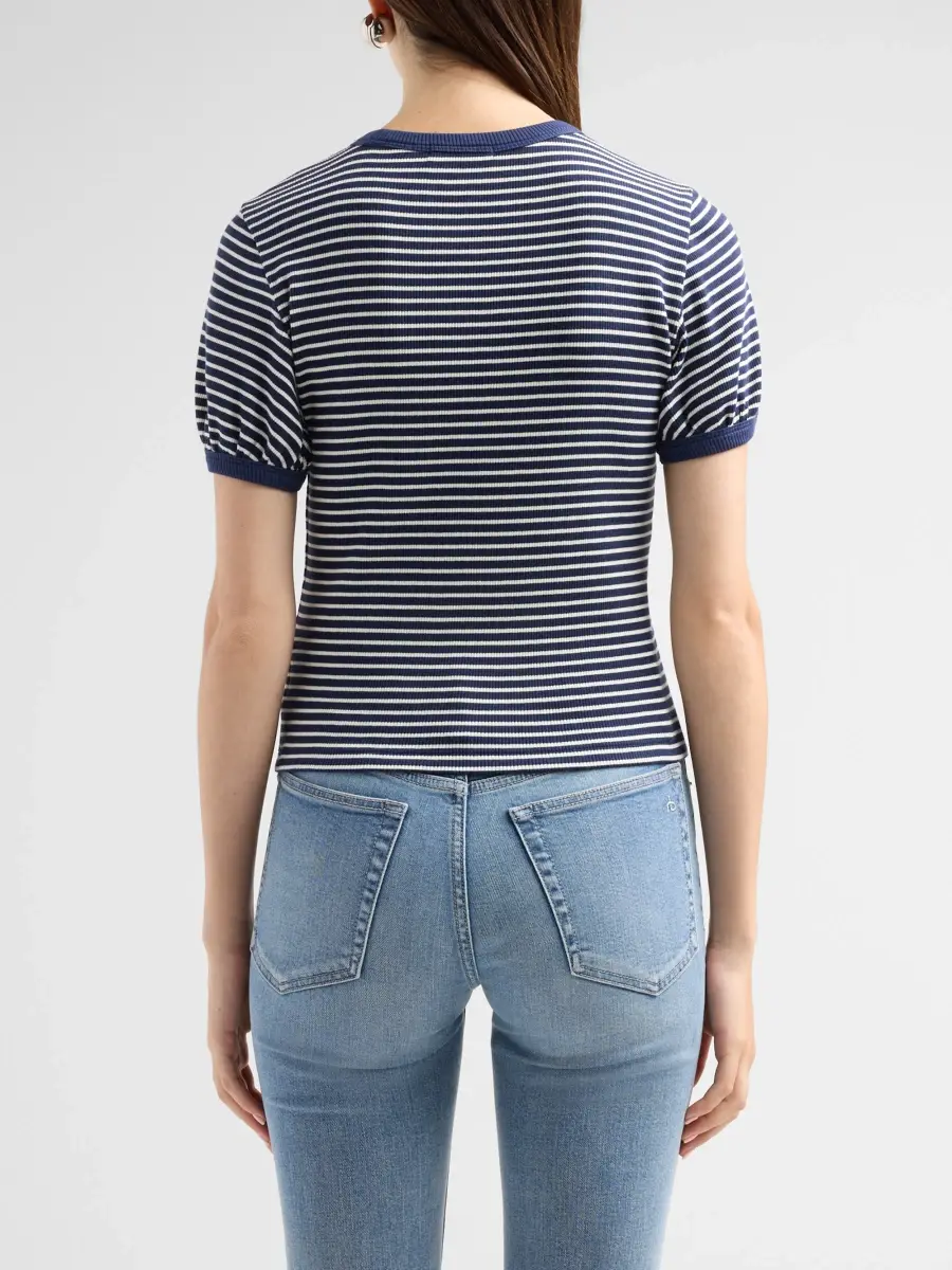 rag & bone Women's The Essential Striped Pima Cotton T-Shirt | Thumbnail 3 rag & bone Women's The Essential Striped Pima Cotton T-Shirt | Thumbnail 3