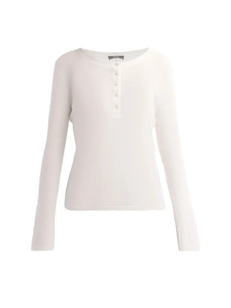 Theory Women's Purl Henley Long-Sleeve T-Shirt