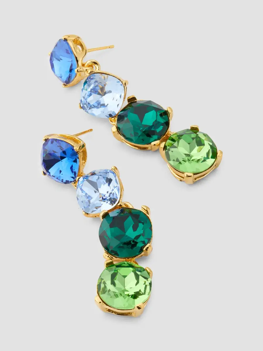Oscar de la Renta Women's Goldtone or Silvertone & Glass Crystal Drop Earrings | Thumbnail 4