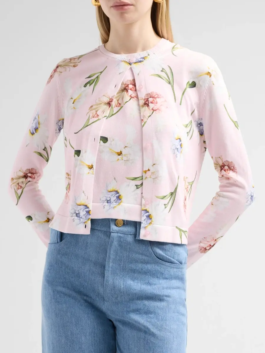 Oscar de la Renta Women's Printed Twinset Cardigan | Thumbnail 4 Oscar de la Renta Women's Printed Twinset Cardigan | Thumbnail 4