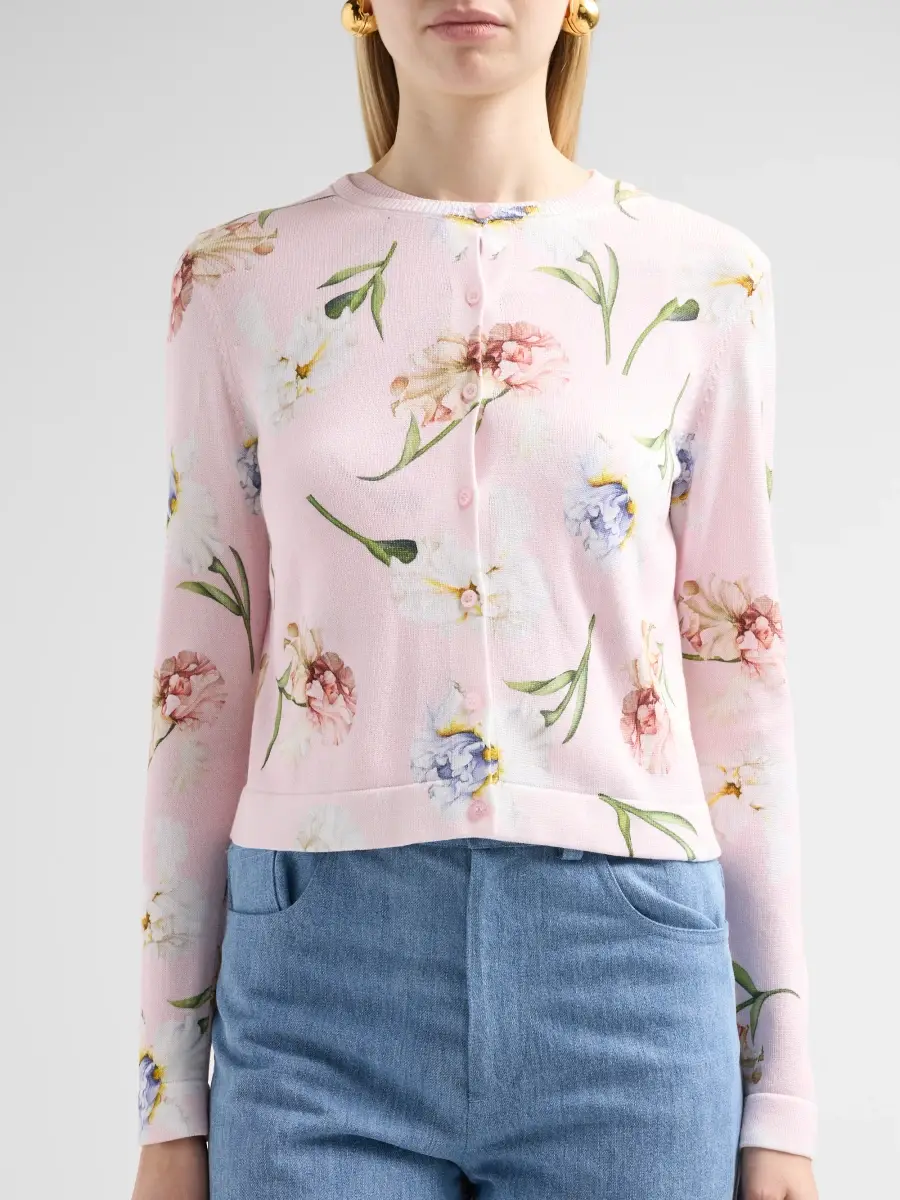 Oscar de la Renta Women's Printed Twinset Cardigan | Thumbnail 5 Oscar de la Renta Women's Printed Twinset Cardigan | Thumbnail 5
