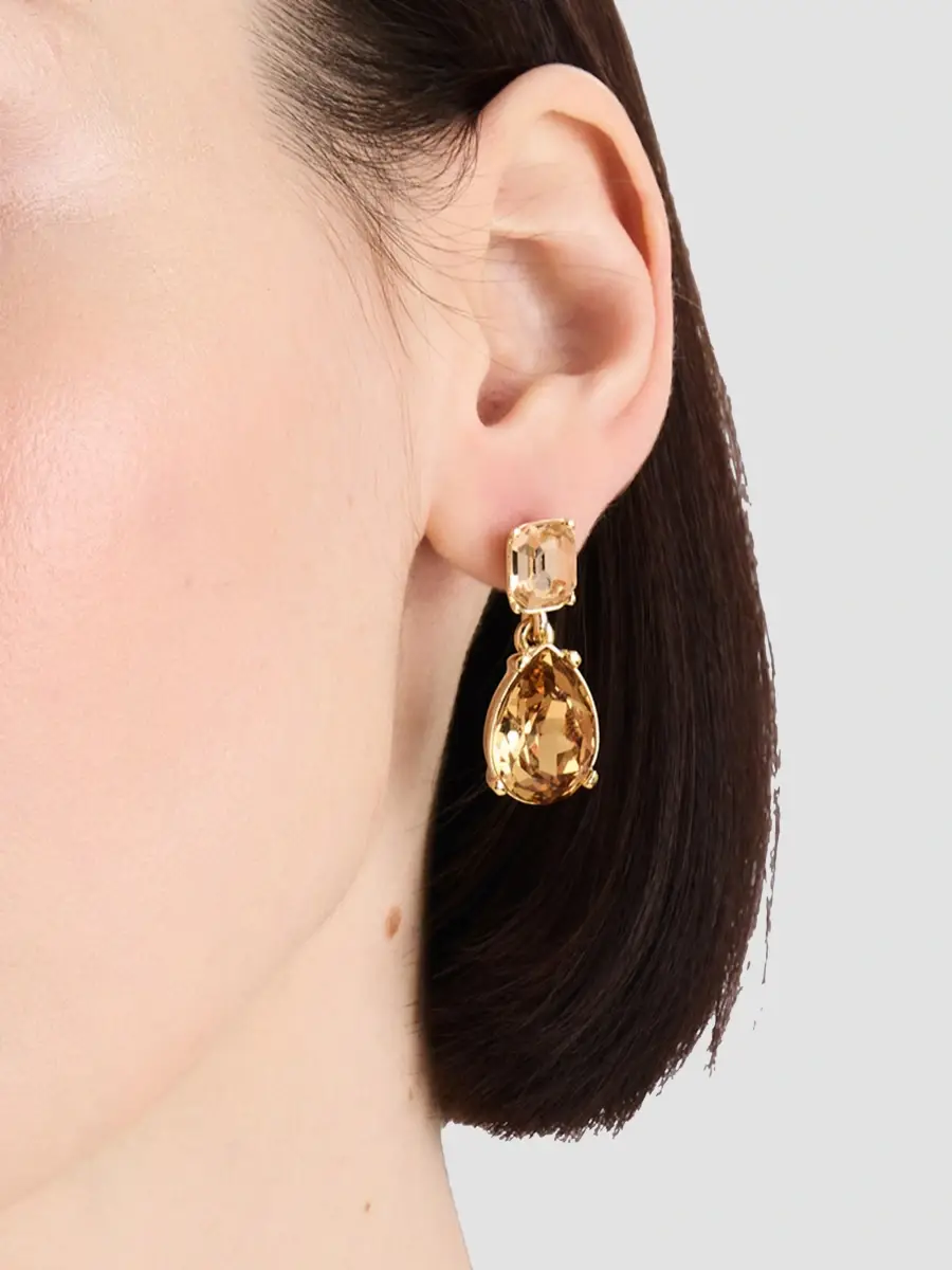 Oscar de la Renta Women's Goldtone & Glass Crystal Drop Earrings | Thumbnail 2
