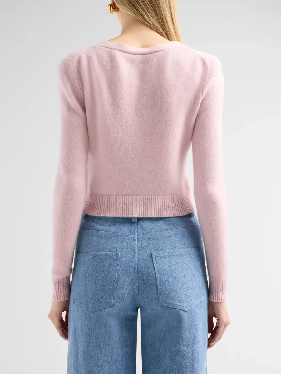 Oscar de la Renta Women's Cashmere V-Neck Cardigan | Thumbnail 3
