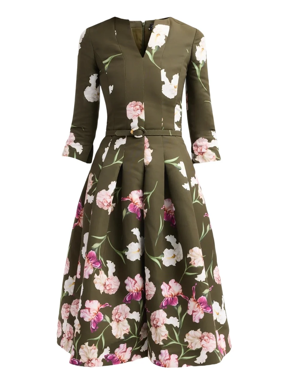Women's Painted Iris Dégradé Faille Midi Dress