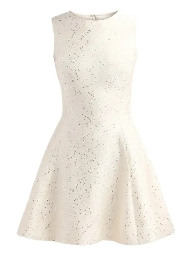 Women's Sequin Tweed Sleeveless Day Dress