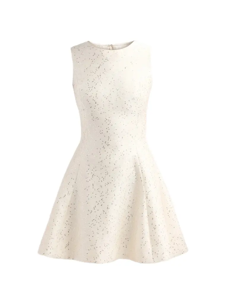 Women's Sequin Tweed Sleeveless Day Dress Women's Sequin Tweed Sleeveless Day Dress
