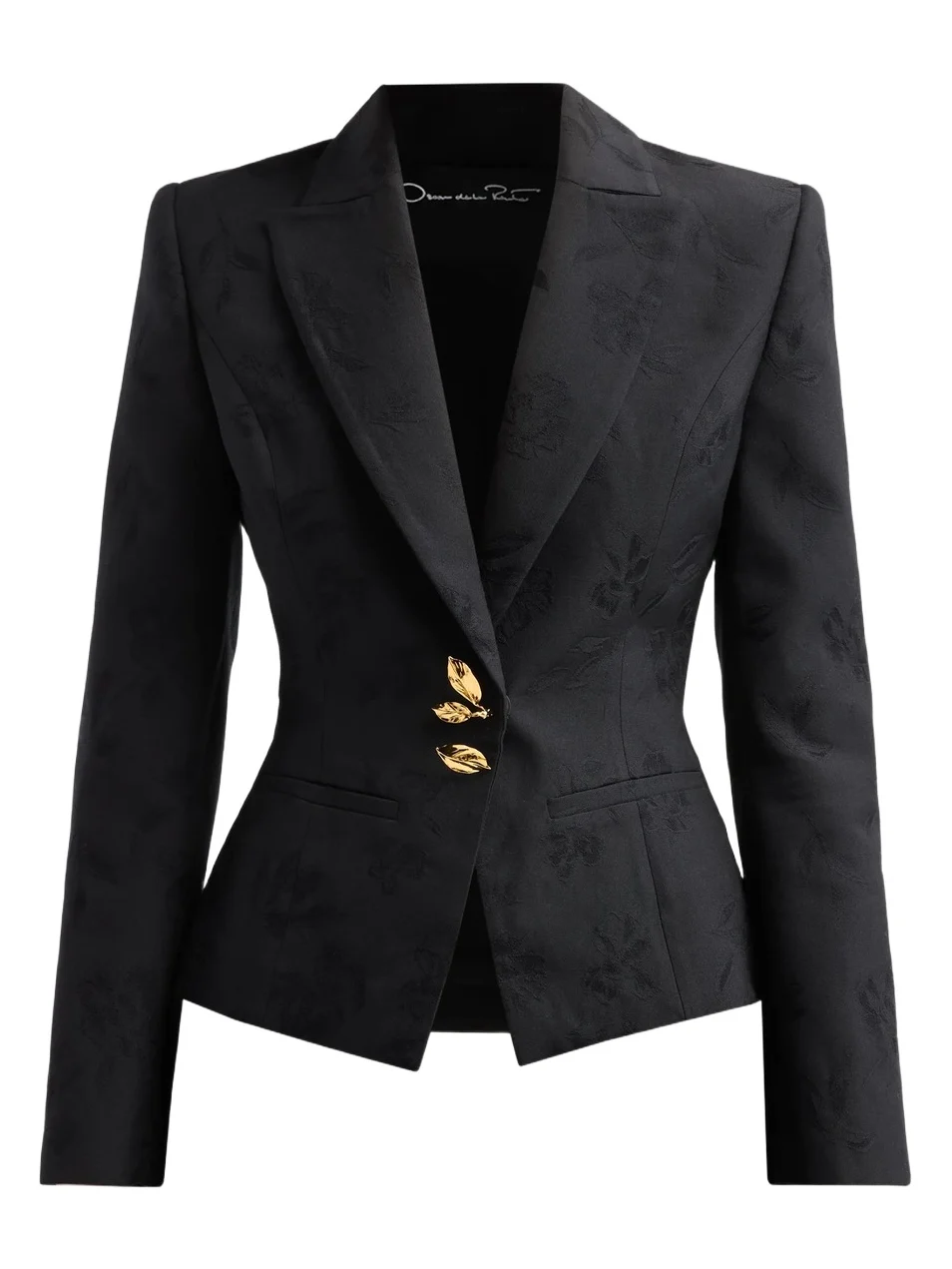 Oscar de la Renta Women's Floral Wool Jacquard Blazer