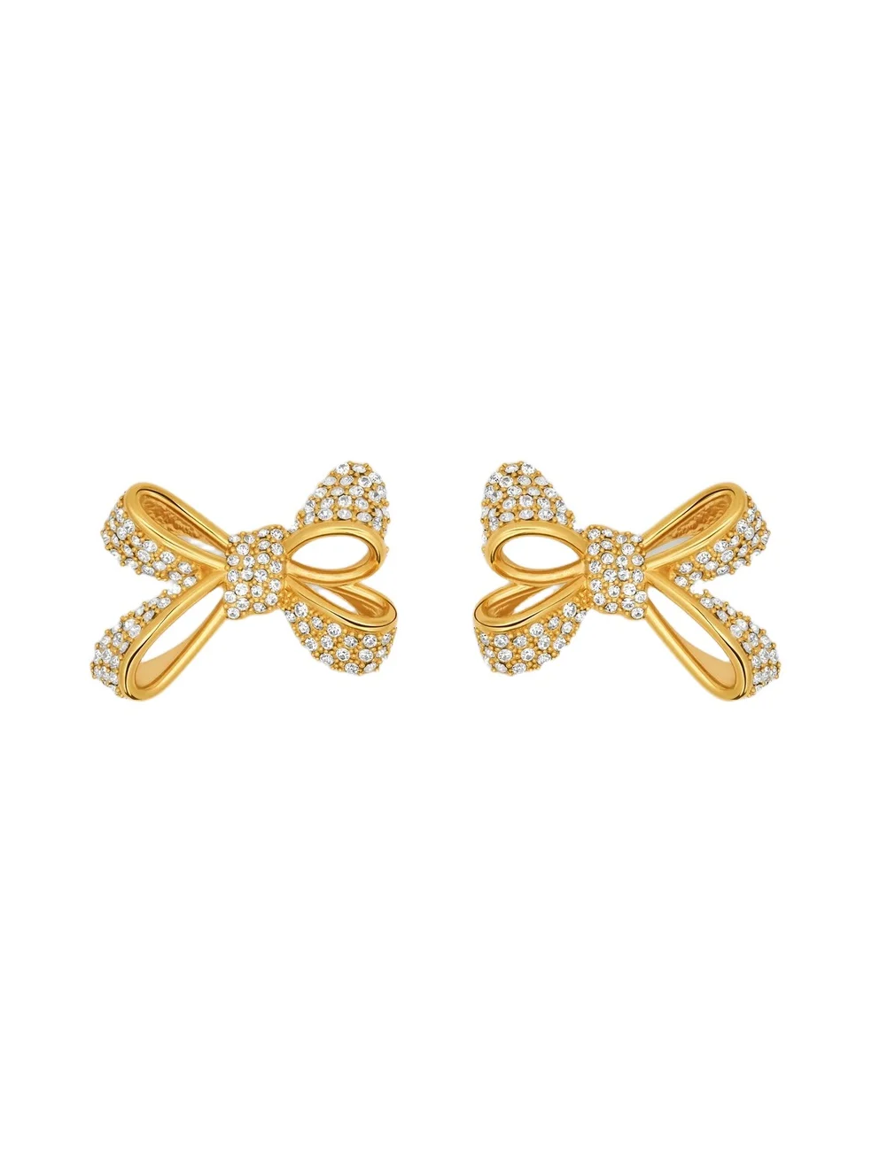 Oscar de la Renta Women's Goldtone & Glass Crystal Bow Stud Earrings