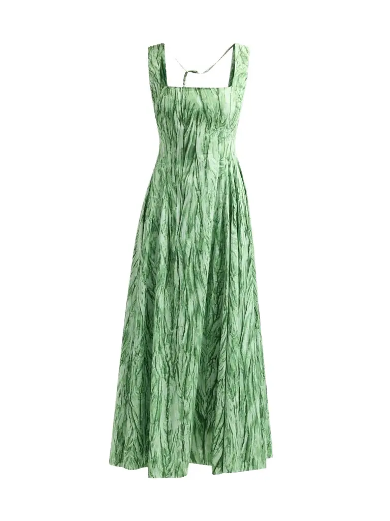 Women's Velvet Print Poplin Sateen Day Dress Women's Velvet Print Poplin Sateen Day Dress