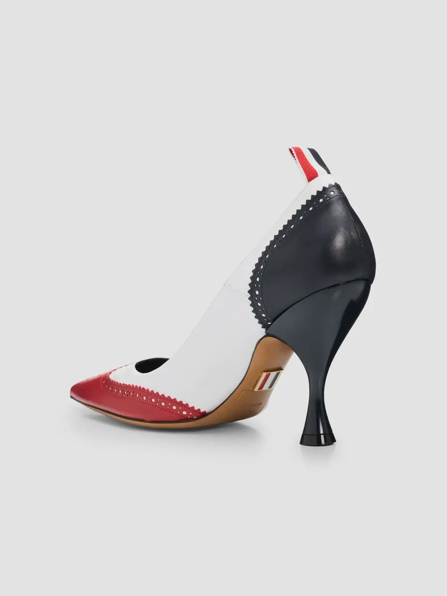 Thom Browne Women's 90MM Wingtip Leather Pumps | Thumbnail 4 Thom Browne Women's 90MM Wingtip Leather Pumps | Thumbnail 4
