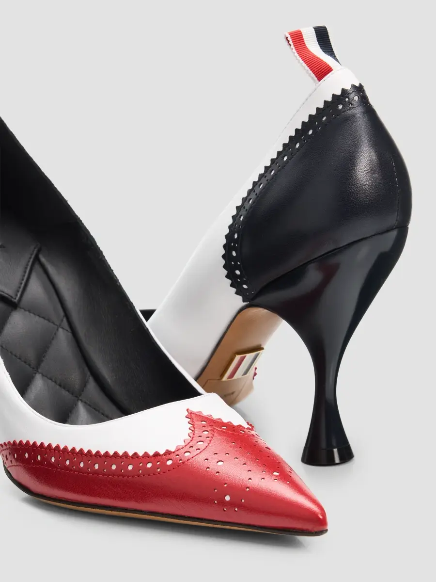 Thom Browne Women's 90MM Wingtip Leather Pumps | Thumbnail 5 Thom Browne Women's 90MM Wingtip Leather Pumps | Thumbnail 5