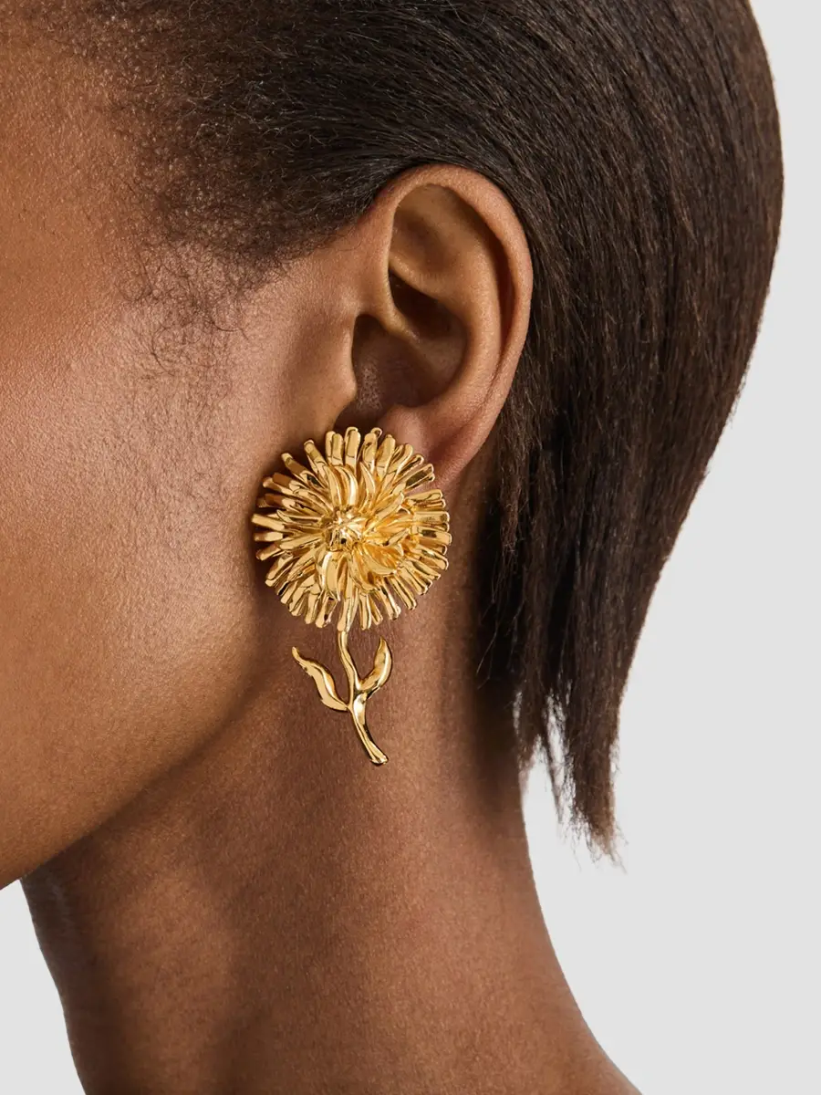 Oscar de la Renta Women's Goldtone Clip-On Daisy Earrings | Thumbnail 2