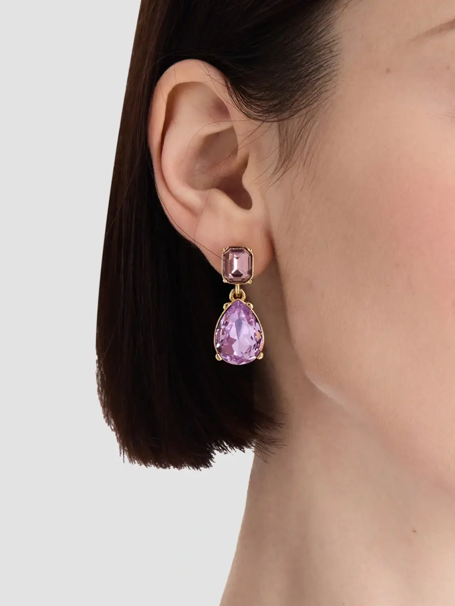 Oscar de la Renta Women's Goldtone & Glass Crystal Drop Earrings | Thumbnail 2