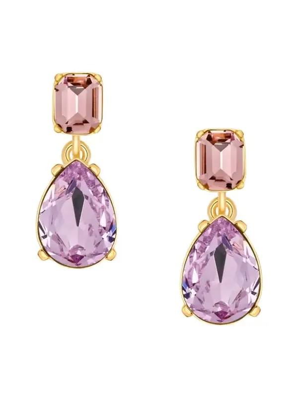 Women's Goldtone & Glass Crystal Drop Earrings Women's Goldtone & Glass Crystal Drop Earrings