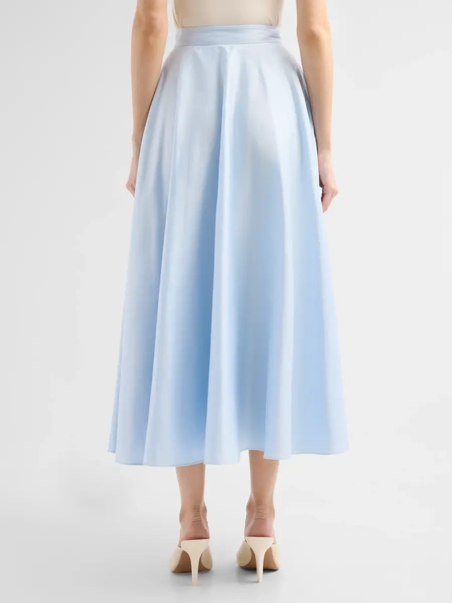 Oscar de la Renta Women's Cotton Poplin Sateen Circle Skirt | Thumbnail 3