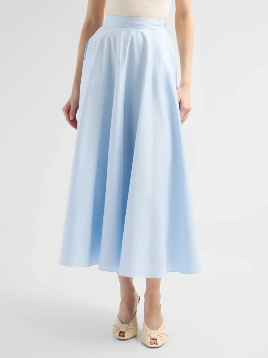 Oscar de la Renta Women's Cotton Poplin Sateen Circle Skirt | Thumbnail 4