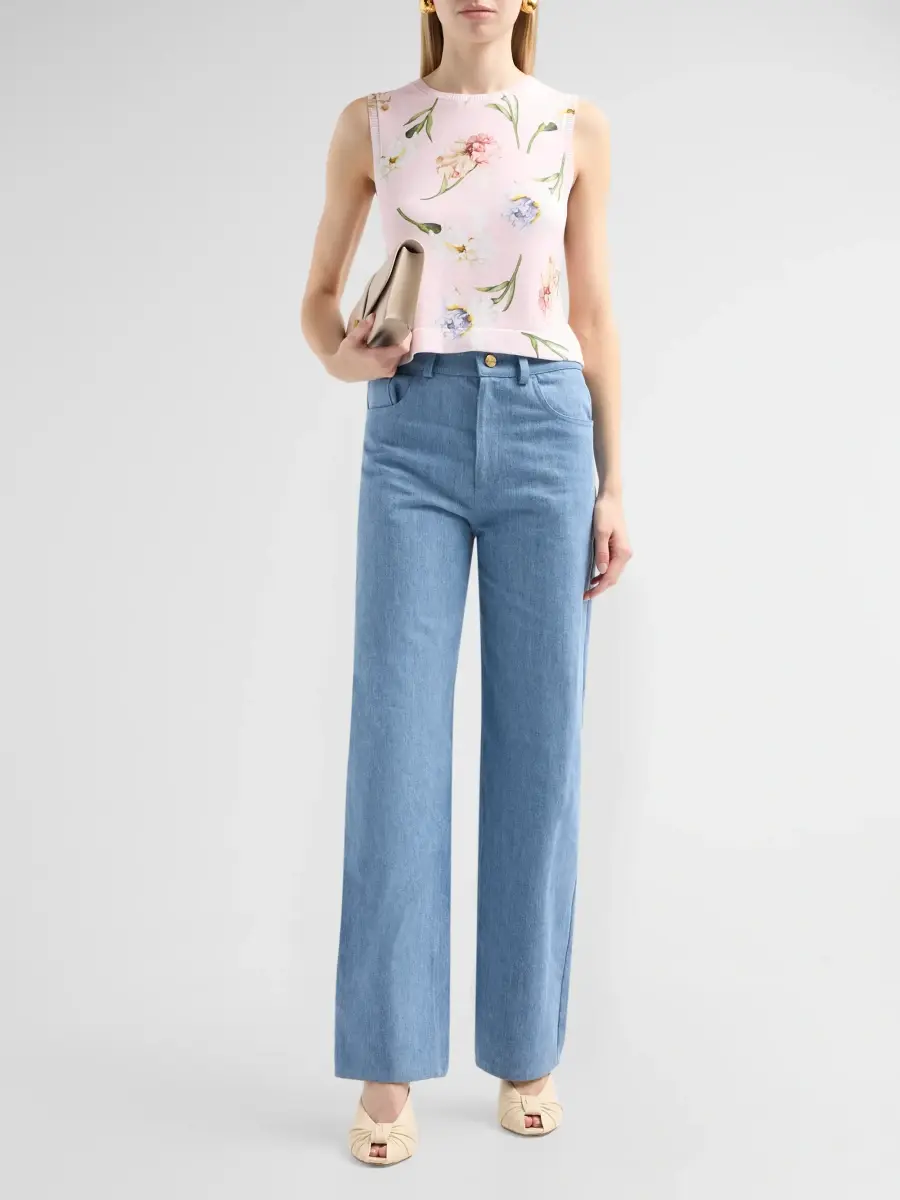 Oscar de la Renta Women's Resort Printed Twinset Tank | Thumbnail 2 Oscar de la Renta Women's Resort Printed Twinset Tank | Thumbnail 2