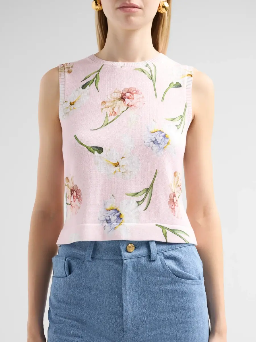 Oscar de la Renta Women's Resort Printed Twinset Tank | Thumbnail 5 Oscar de la Renta Women's Resort Printed Twinset Tank | Thumbnail 5
