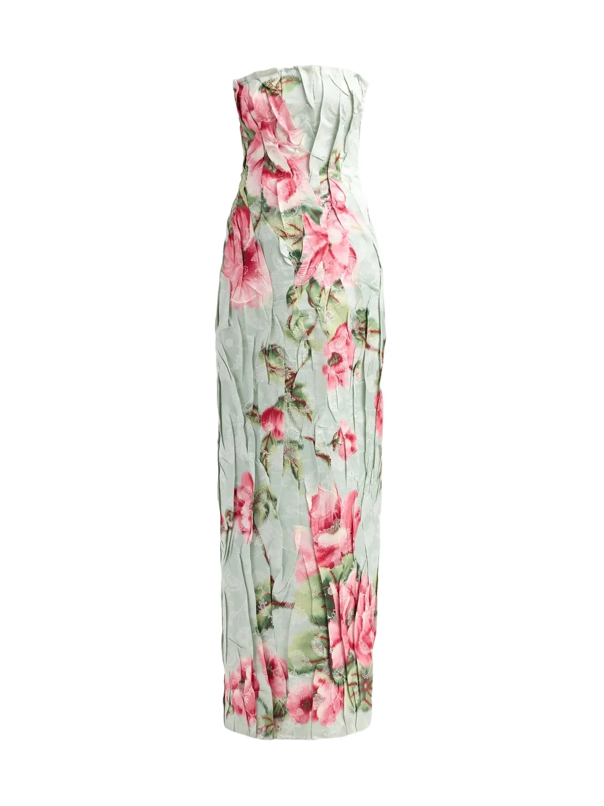 Women's Floral Chine Fil Coupe Jacquard Strapless Gown Women's Floral Chine Fil Coupe Jacquard Strapless Gown